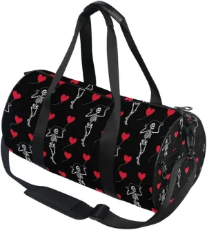 MNSRUU Duffel Bags Romantic Skull Gothic Sports Gym Bag Travel Luggage Overnight Bags for Men Women