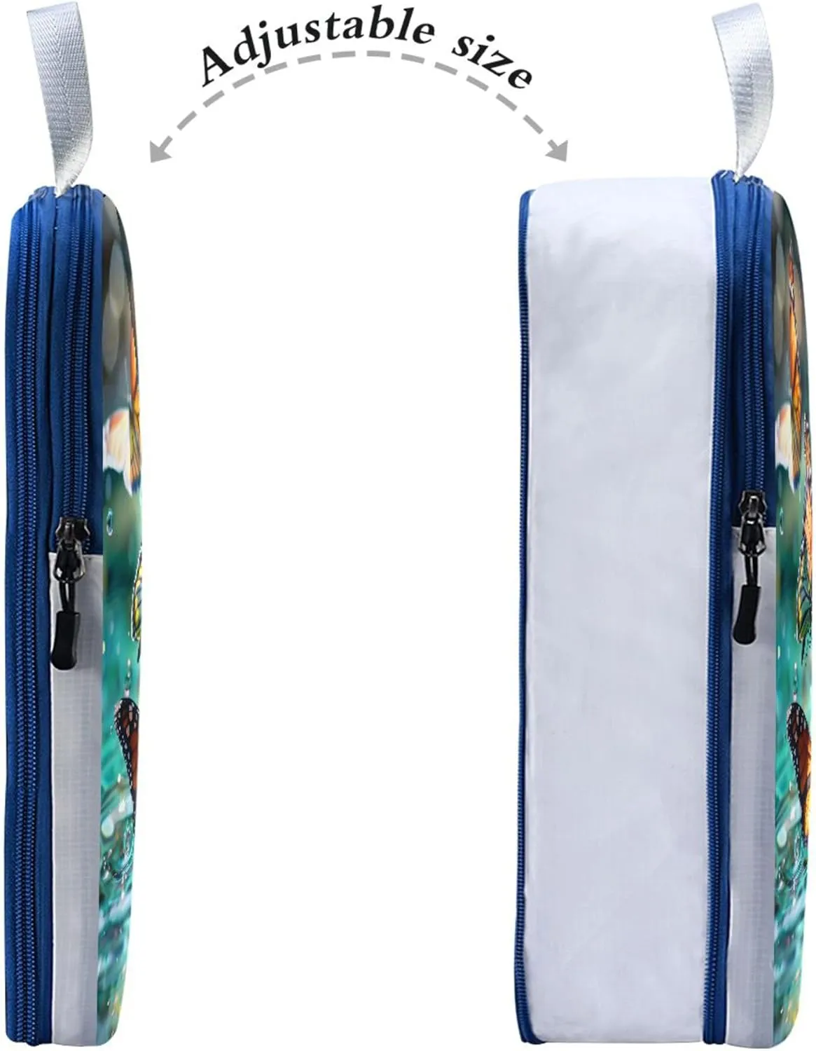 MNSRUU Packing Cubes Magic Water Surface Butterflies Dance Compression Luggage Cubes Packing Bags Travel Organizer for Suitcases, 3 PCS