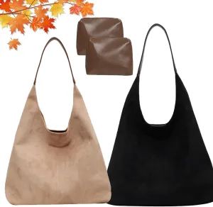 Modavo Suede Tote Bag for Women, Modavo Suede Bag, Suede Shoulder Bag Women's Suede Purse Vintage Top Handle Bag