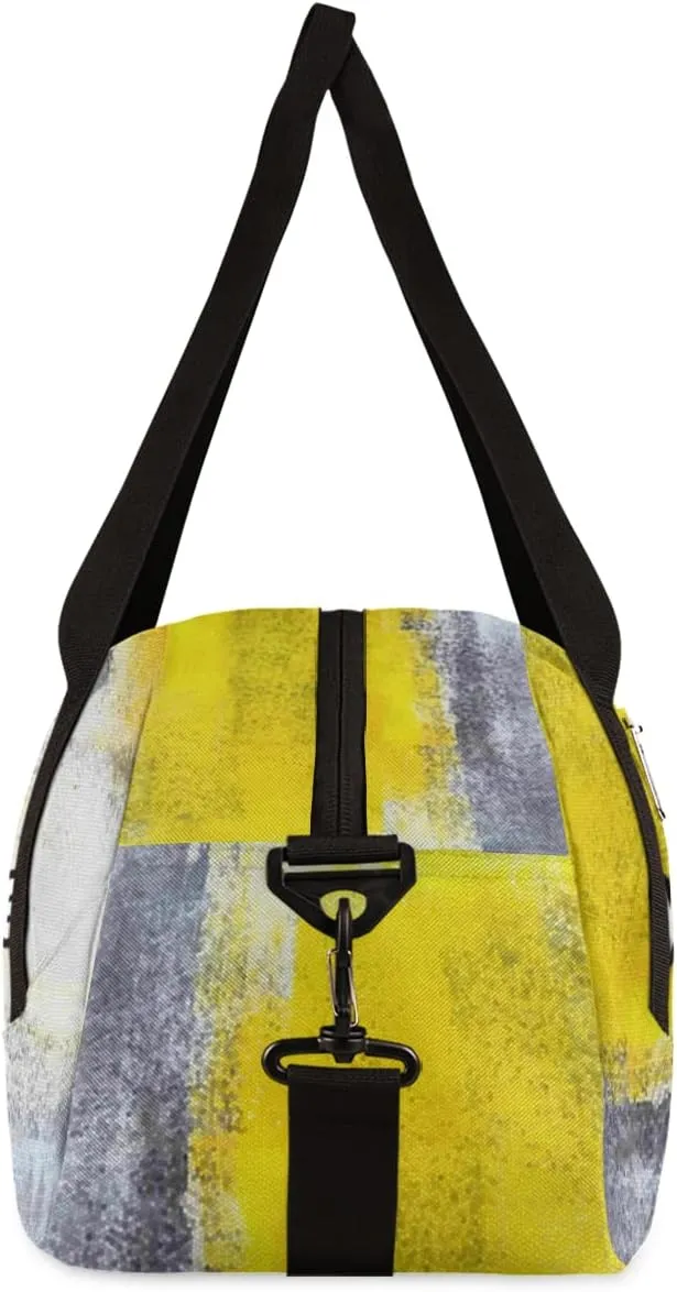 Modern Art Painting Personalized Kids Duffel Bag for Girls Boys, Modern Art Debris Custom Name Dance Bag Overnight Small Duffel Bag Carry On Sports Travel Bag for School Practice Gymnastics Ballet