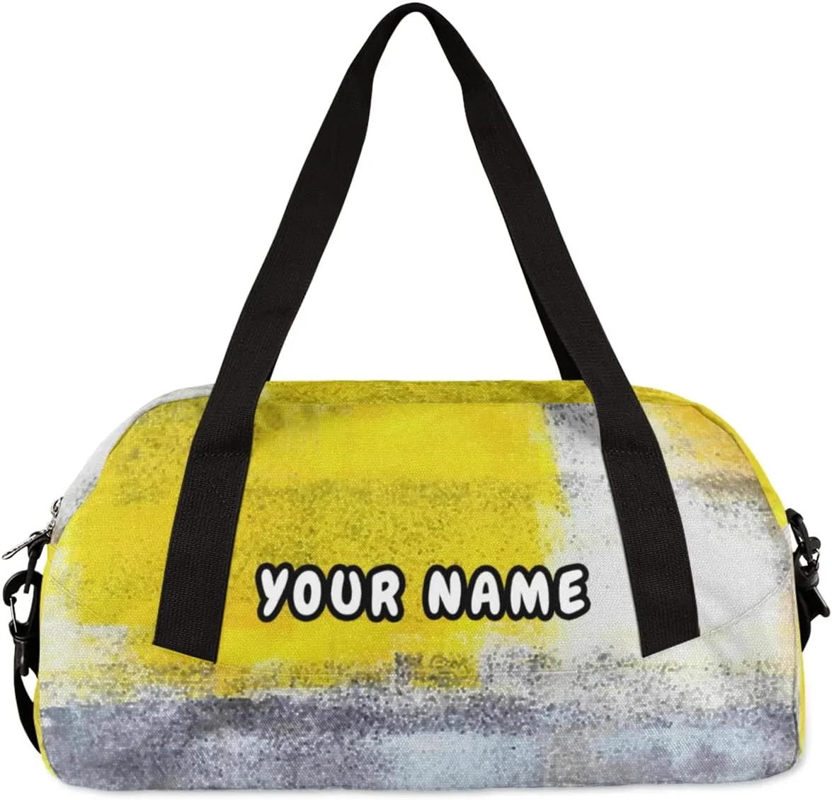 Modern Art Painting Personalized Kids Duffel Bag for Girls Boys, Modern Art Debris Custom Name Dance Bag Overnight Small Duffel Bag Carry On Sports Travel Bag for School Practice Gymnastics Ballet