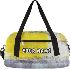 Modern Art Painting Personalized Kids Duffel Bag for Girls Boys, Modern Art Debris Custom Name Dance Bag Overnight Small Duffel Bag Carry On Sports Travel Bag for School Practice Gymnastics Ballet