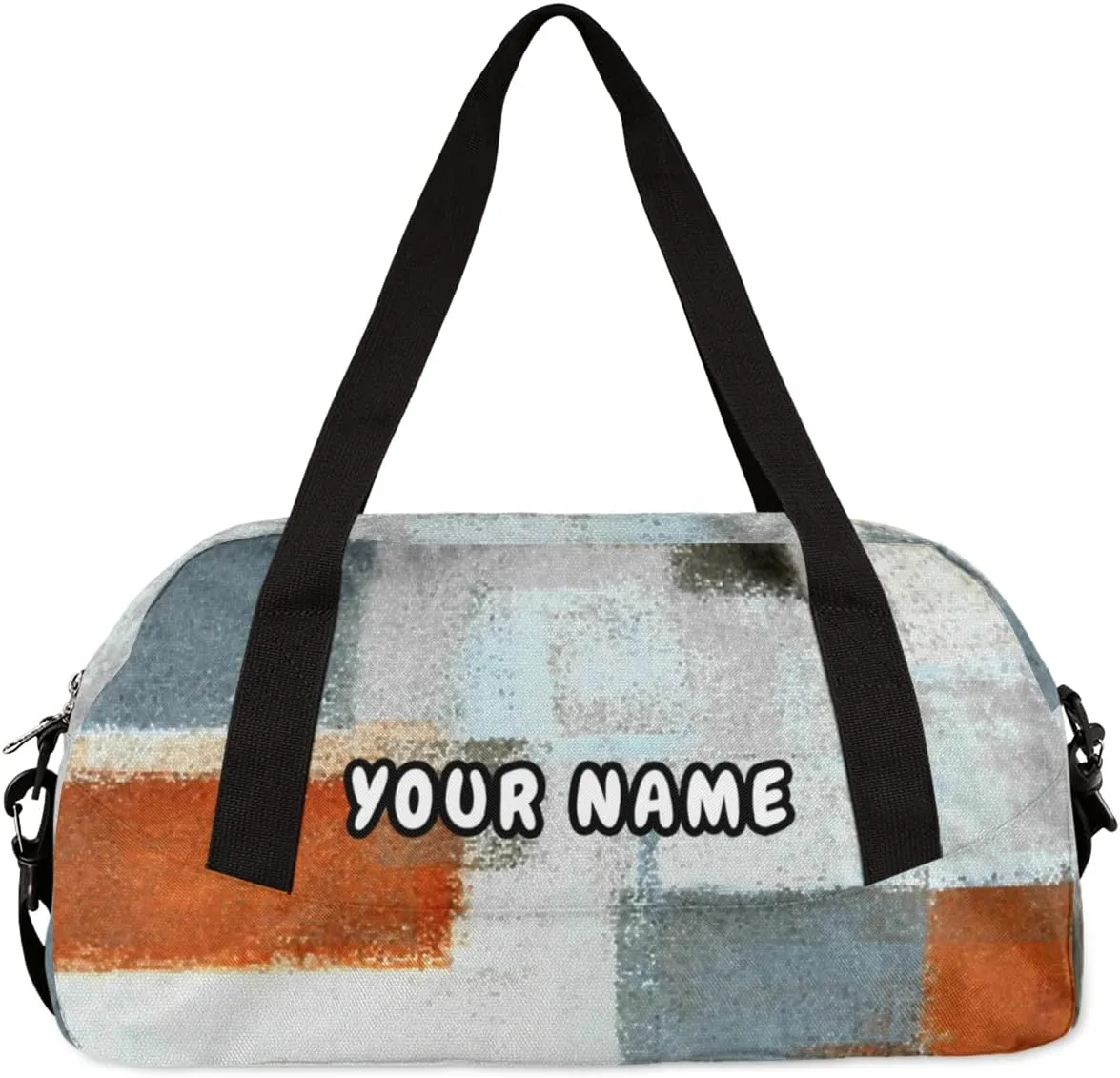 Modern Graffiti Art Painting Personalized Kids Duffel Bag for Girls Boys, Modern Art Debris Custom Name Dance Bag Overnight Small Duffel Bag Carry On Weekend Sports Travel Bag for School Practice Gymnastics Ballet