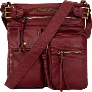 Montana West Crossbody Bag for Women Multi Pocket Shoulder Medium Travel Purses Ultra Soft Washed Leather