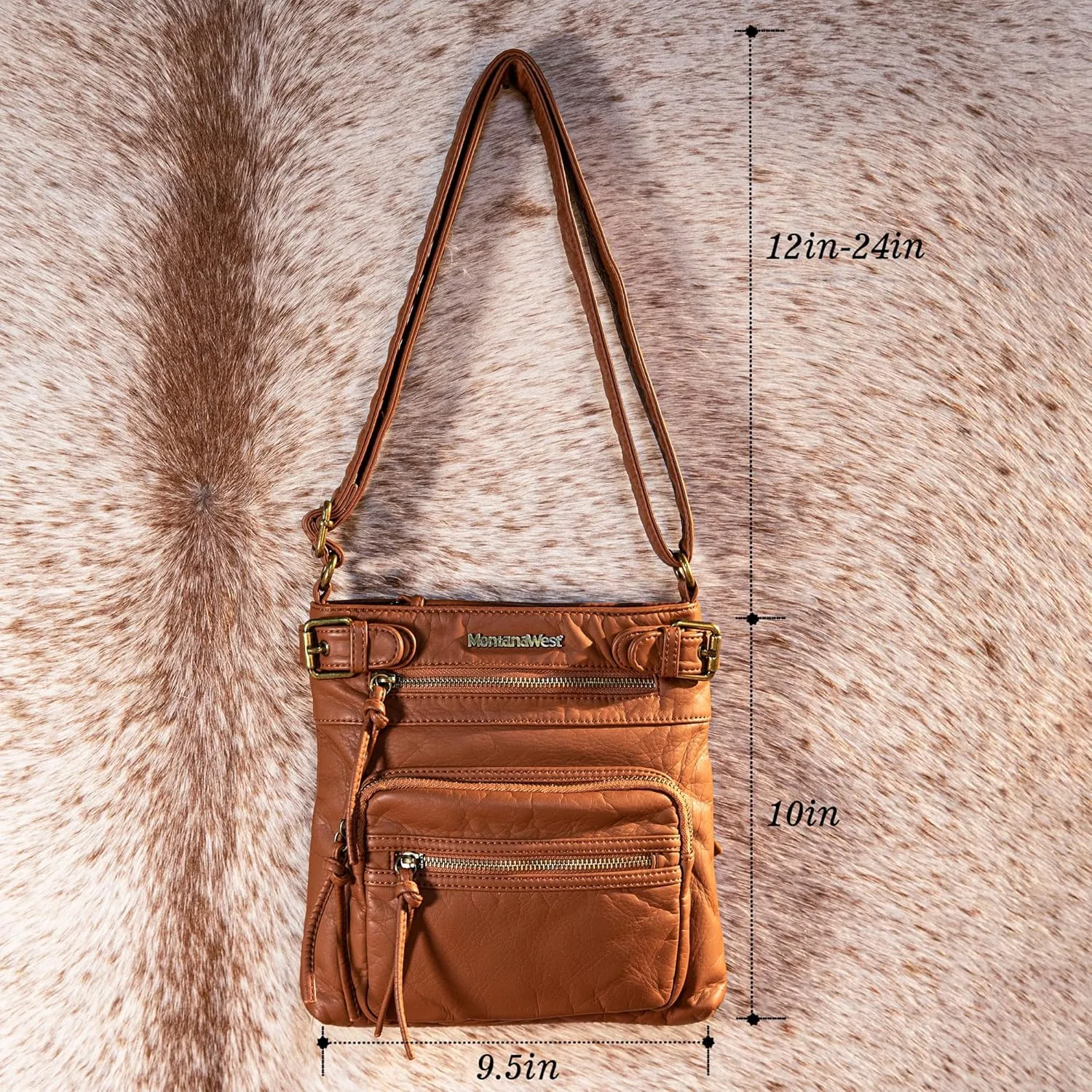 Montana West Crossbody Bag for Women Multi Pocket Shoulder Medium Travel Purses Ultra Soft Washed Leather