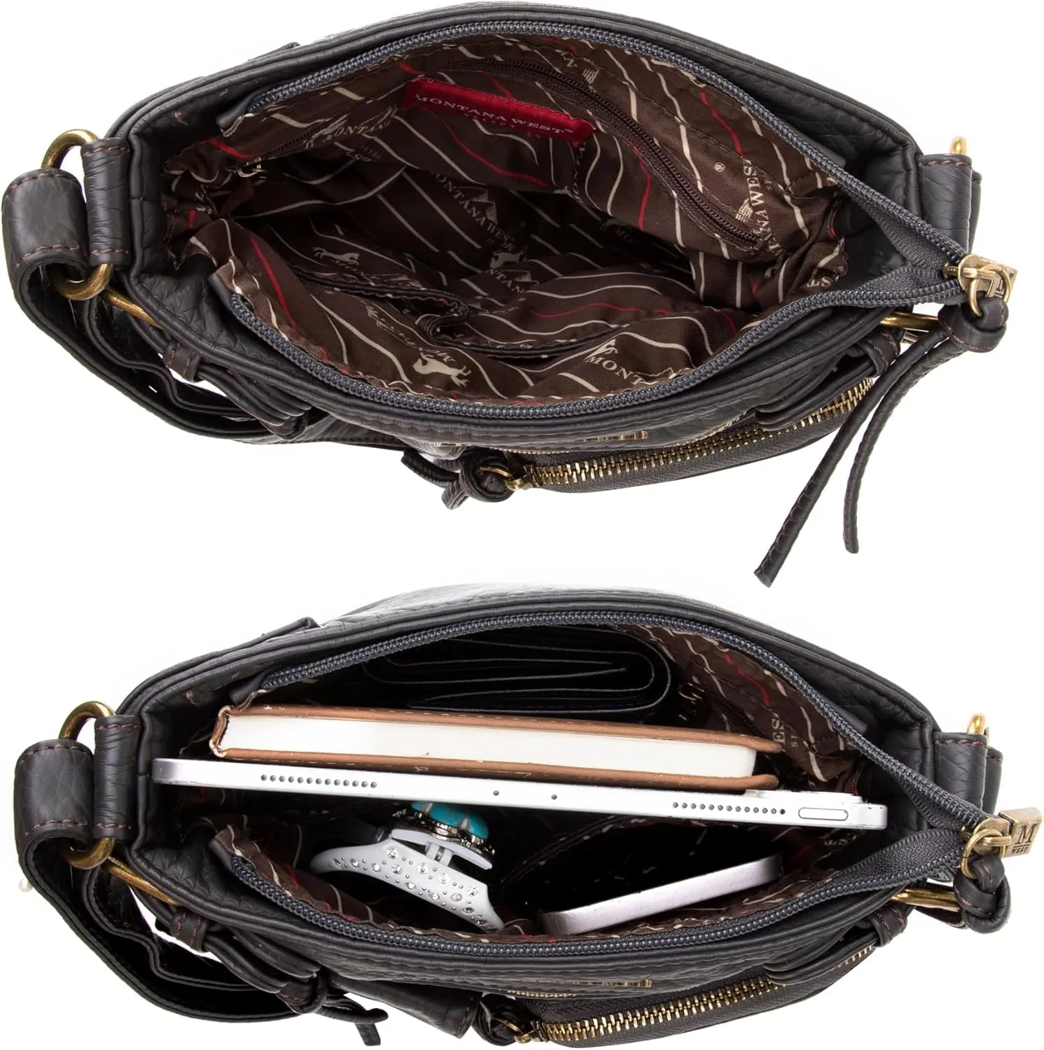 Montana West Crossbody Bag for Women Multi Pocket Shoulder Medium Travel Purses Ultra Soft Washed Leather