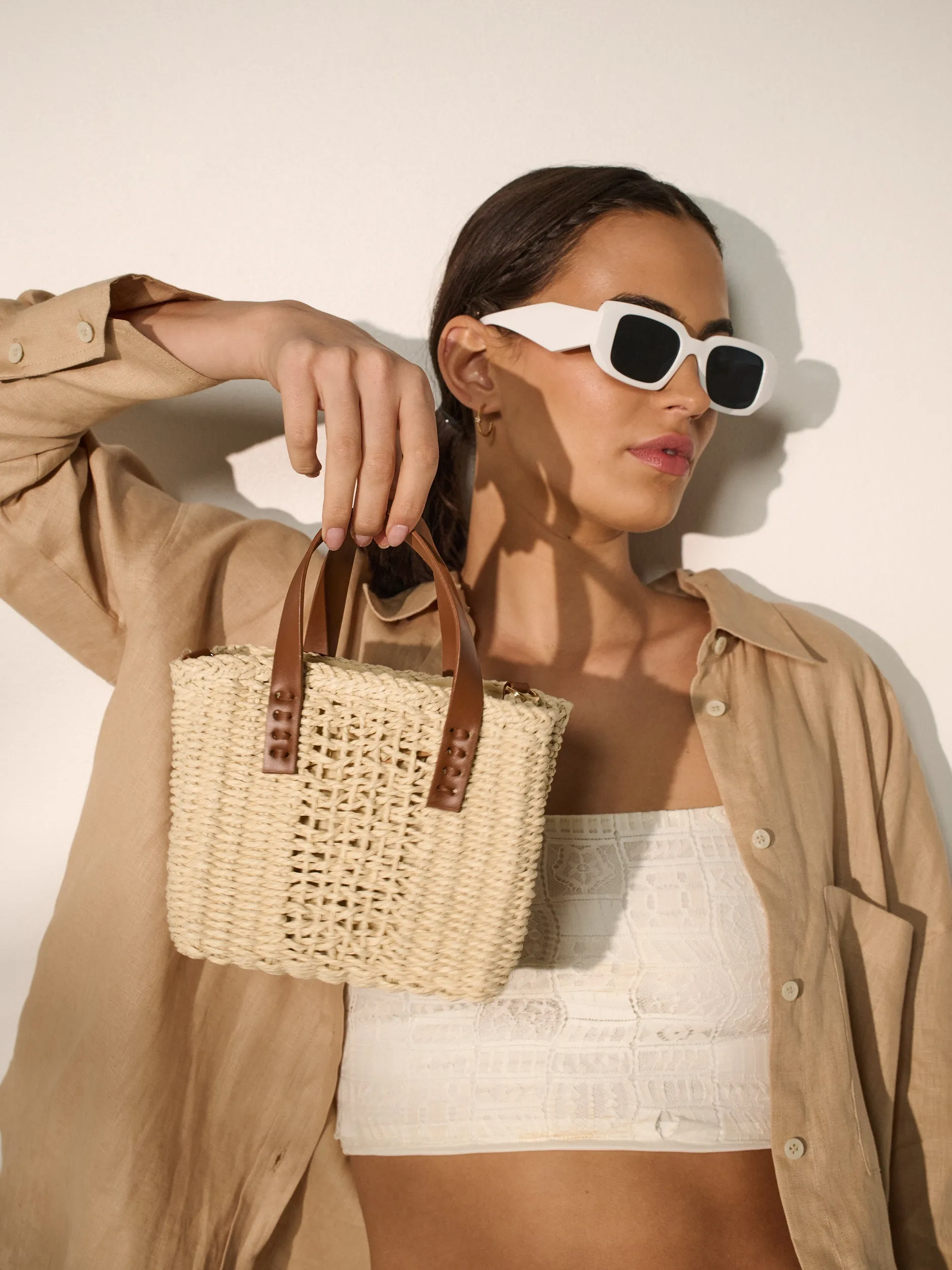 [MOQ*2] Piccolo Petit Straw Bag in Beige