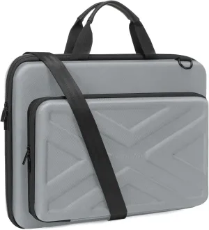MOSISO Hard Shell Laptop Case for Men Women,13 inch Computer Bag Compatible with MacBook, HP, Dell, Lenovo, Asus, Notebook,13.3 inch Laptop Bag with Front Pocket & Shoulder Strap, Gray