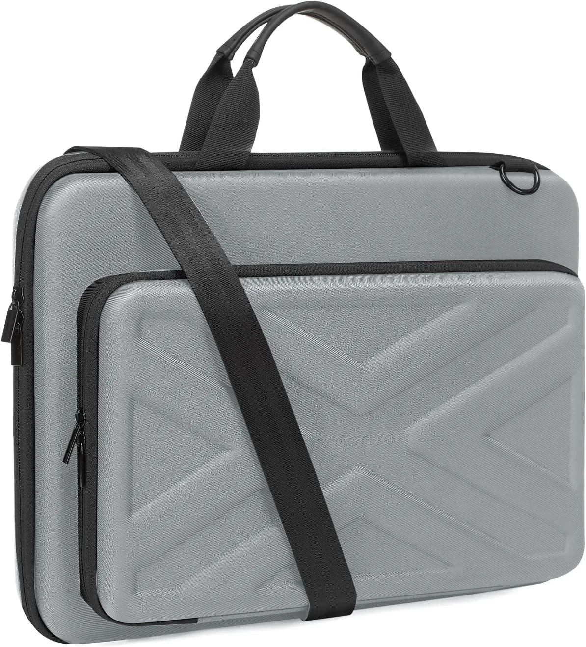 MOSISO Hard Shell Laptop Case for Men Women,13 inch Computer Bag Compatible with MacBook, HP, Dell, Lenovo, Asus, Notebook,13.3 inch Laptop Bag with Front Pocket & Shoulder Strap, Gray