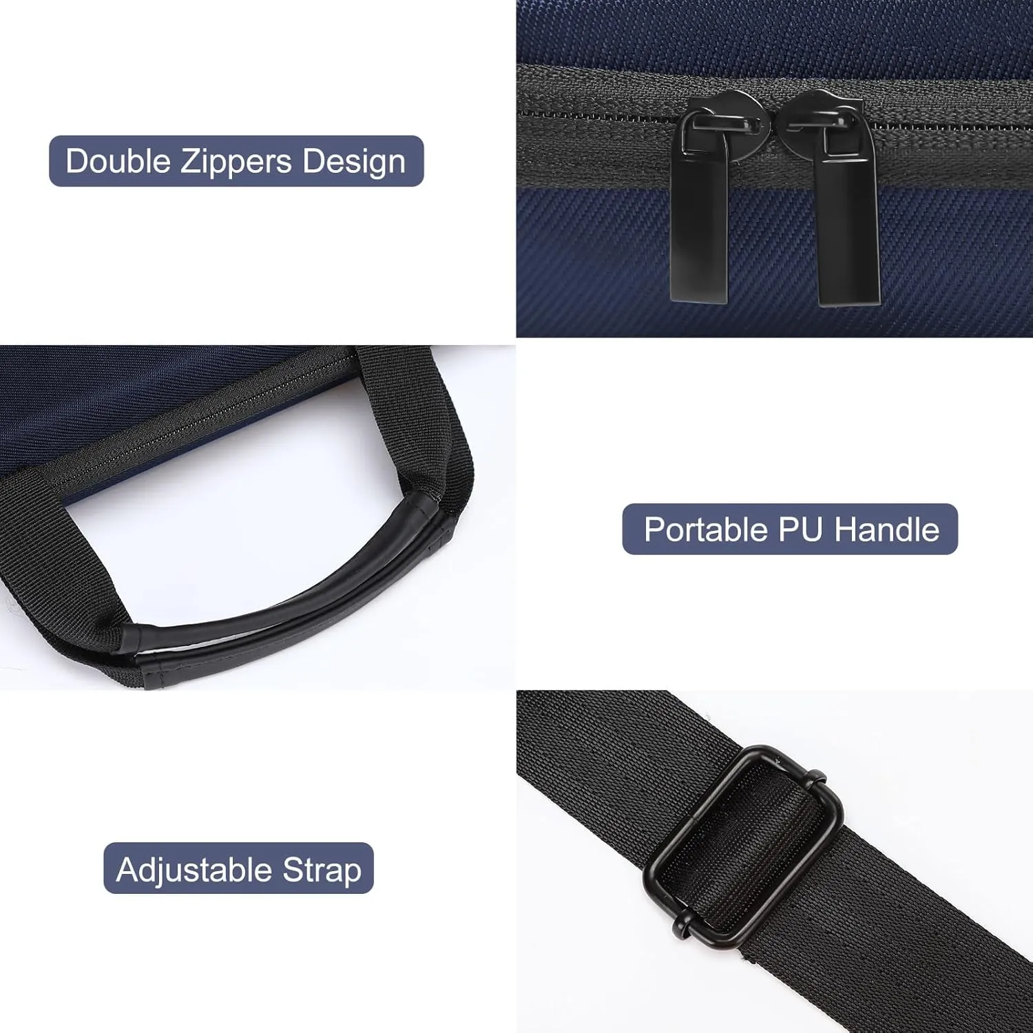 MOSISO Hard Shell Laptop Case for Men Women,15-15.6 inch Computer Bag Compatible with MacBook, HP, Dell, Lenovo, Asus, Notebook,16 inch Laptop Bag with Front Pocket & Shoulder Strap, Navy Blue