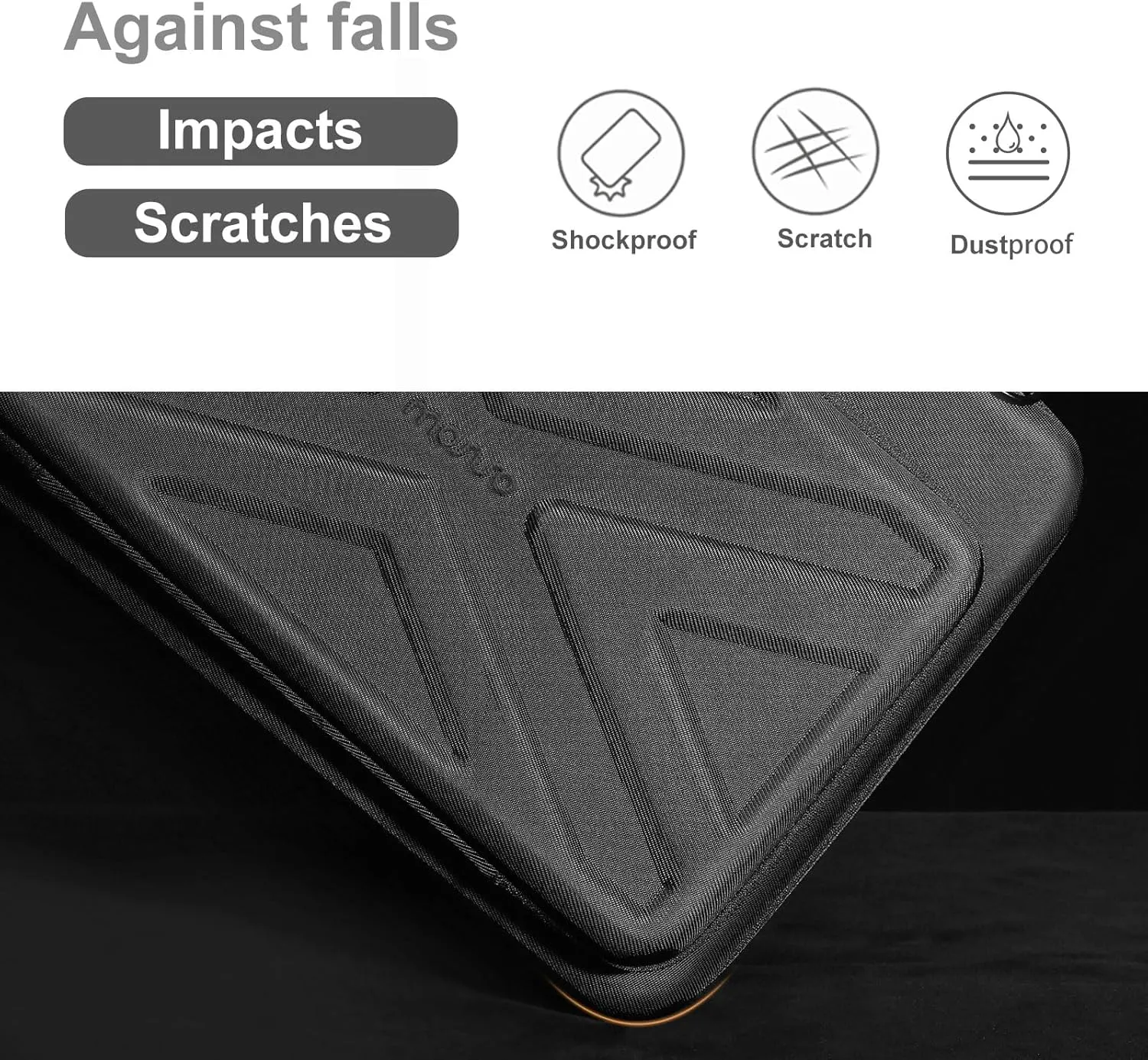 MOSISO Hard Shell Laptop Case for Men Women,17 inch Computer Bag Compatible with MacBook, HP, Dell, Lenovo, Asus, Notebook,17.3 inch Laptop Bag with Front Pocket & Shoulder Strap, Black