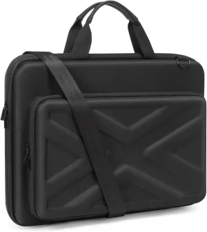 MOSISO Hard Shell Laptop Case for Men Women,17 inch Computer Bag Compatible with MacBook, HP, Dell, Lenovo, Asus, Notebook,17.3 inch Laptop Bag with Front Pocket & Shoulder Strap, Black