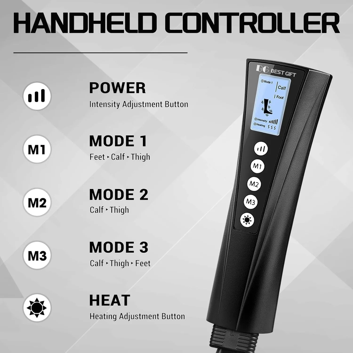 Mother's Day & Father's Day Gifts for Mom & Dad from Daughter or Son, Air Compression Foot & Leg Massager with Heat - Relief for Varicose Veins & Muscle Fatigue - Ideal Christmas Gift for Men & Women