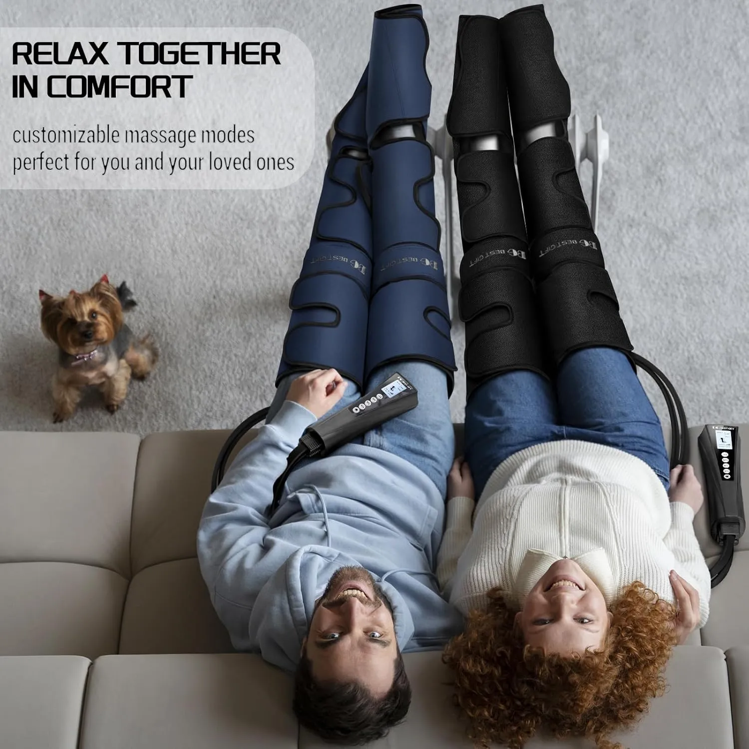 Mother's Day & Father's Day Gifts for Mom & Dad from Daughter or Son, Air Compression Foot & Leg Massager with Heat - Relief for Varicose Veins & Muscle Fatigue - Ideal Christmas Gift for Men & Women