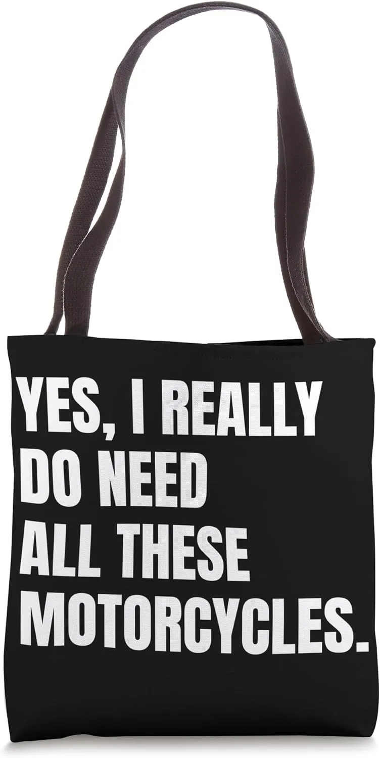 Motorcycle Hoarder Humor for Passionate Bike Riders Tote Bag