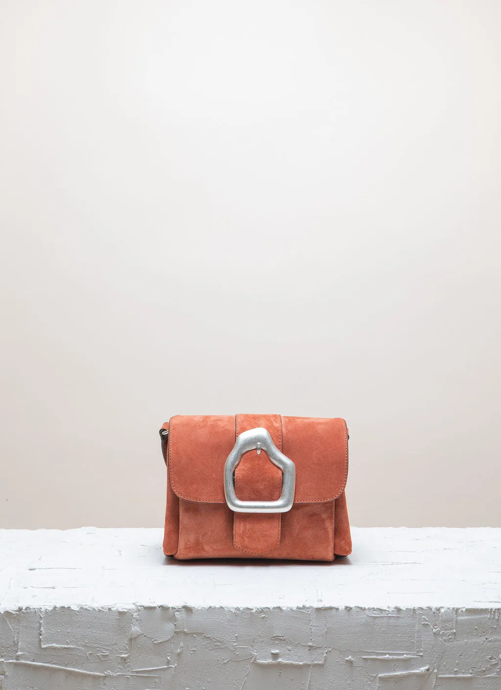 NAMI MINI Auburn Suede Crossbody bag