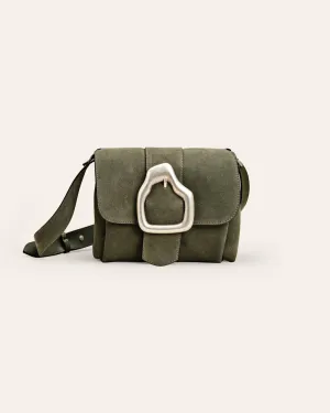 NAMI MINI Forest Green Suede Crossbody bag