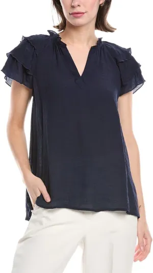 Nanette Nanette Lepore Womens Blouse, S, Blue