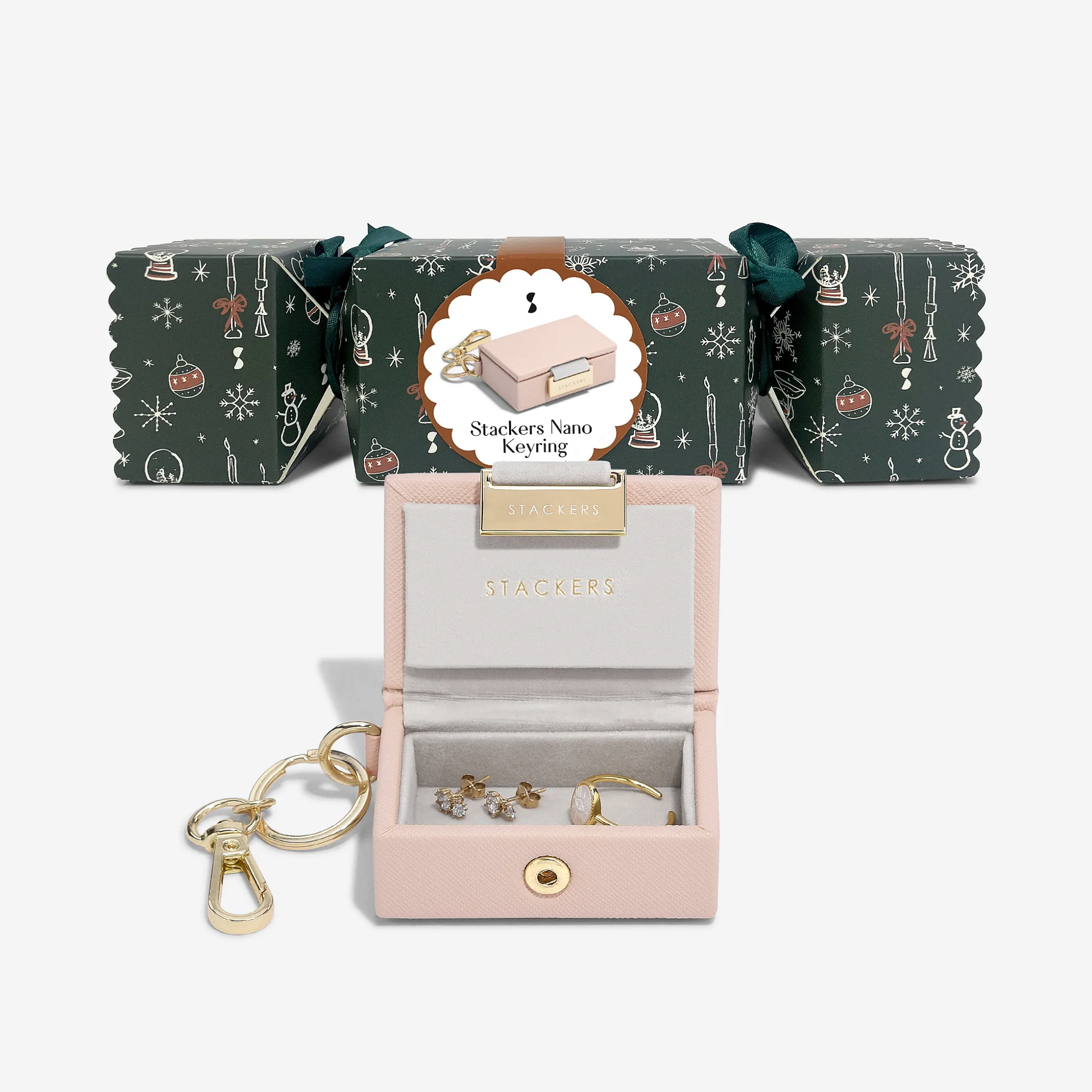 Nano Jewellery Box Keyring Gift Wrapped - Blush