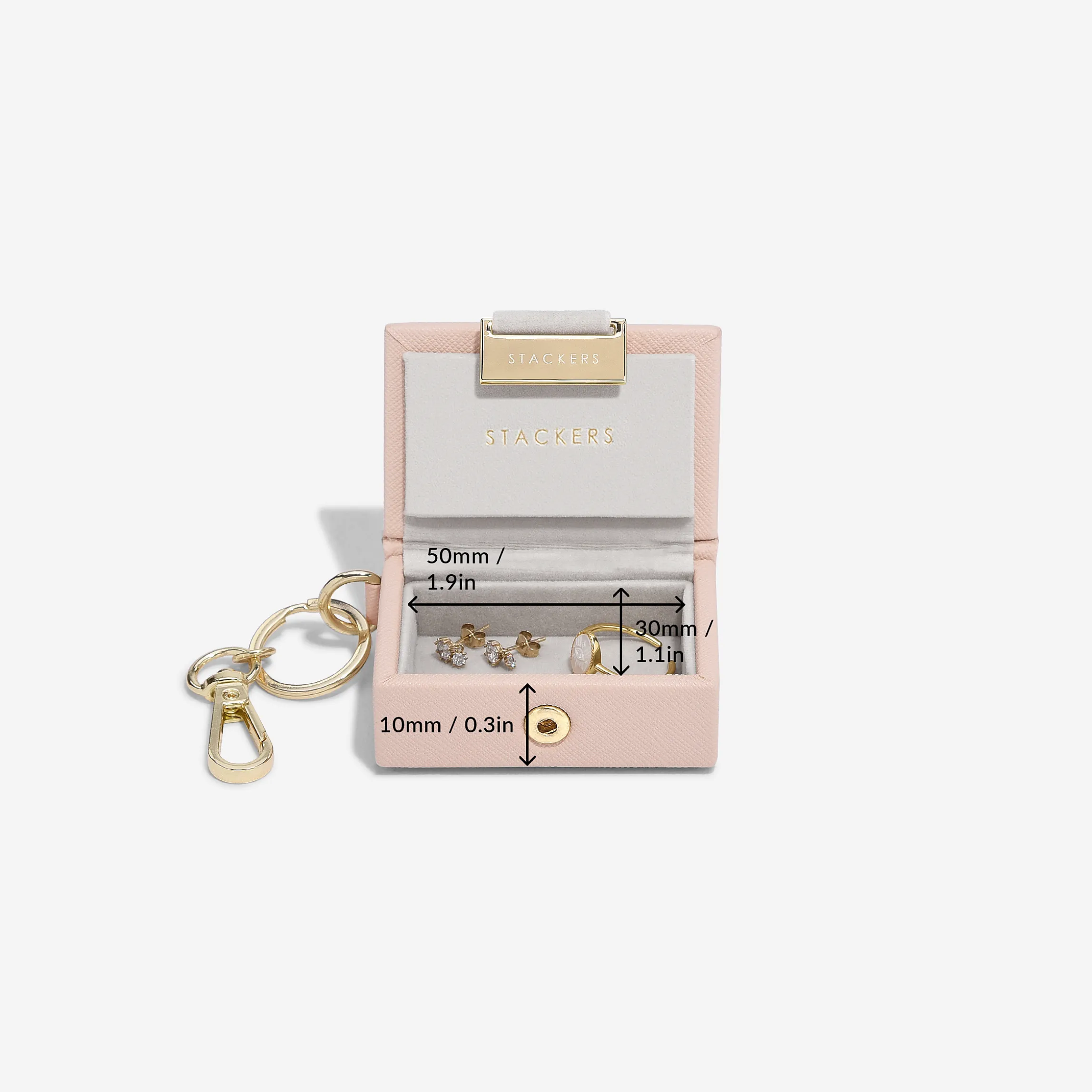Nano Jewellery Box Keyring Gift Wrapped - Blush