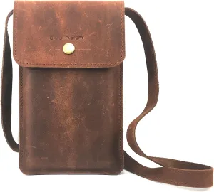 Natural Leather Crossbody Shoulder Bag Cellphone Pouch Wallet Bag