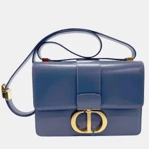 Navy Blue Leather 30 Montaigne Shoulder Bags