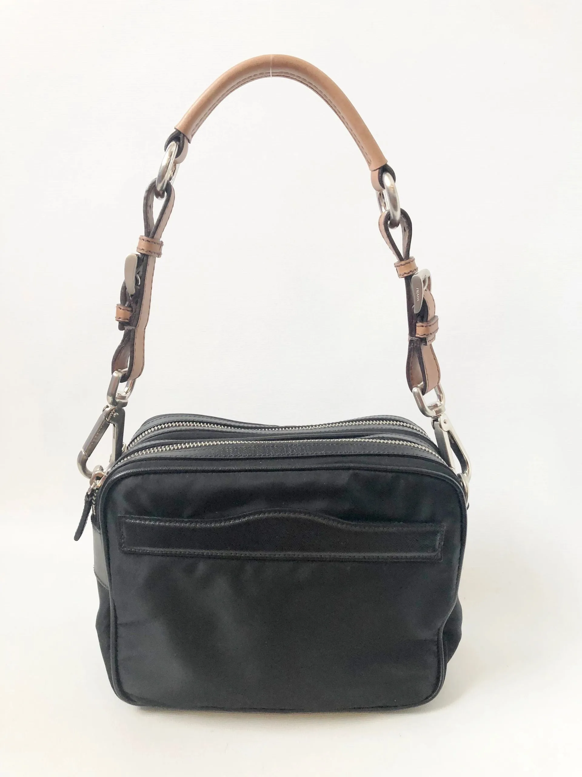 NEW Prada Vela Vintage Two Compartment Shoulder Bag