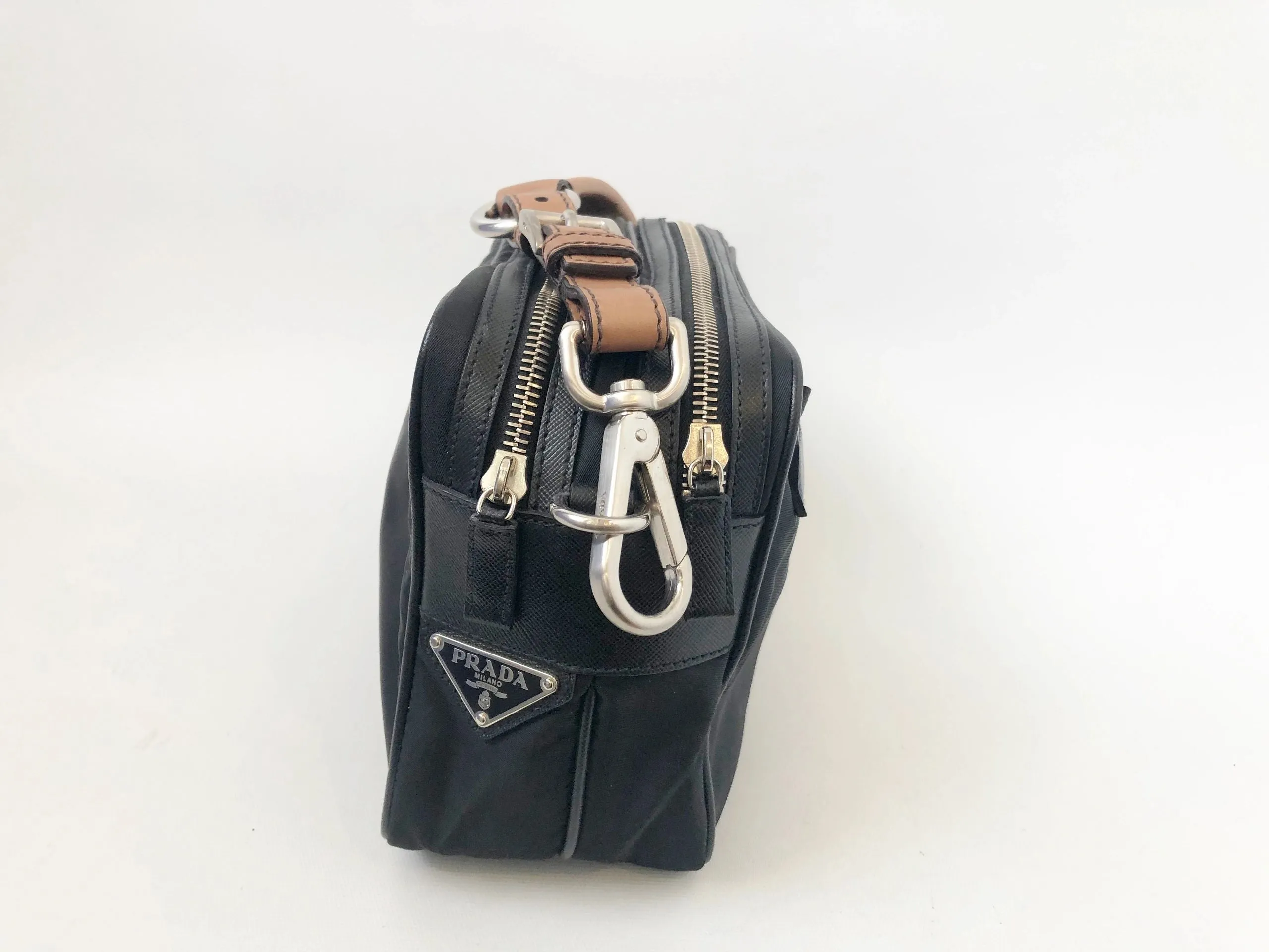NEW Prada Vela Vintage Two Compartment Shoulder Bag