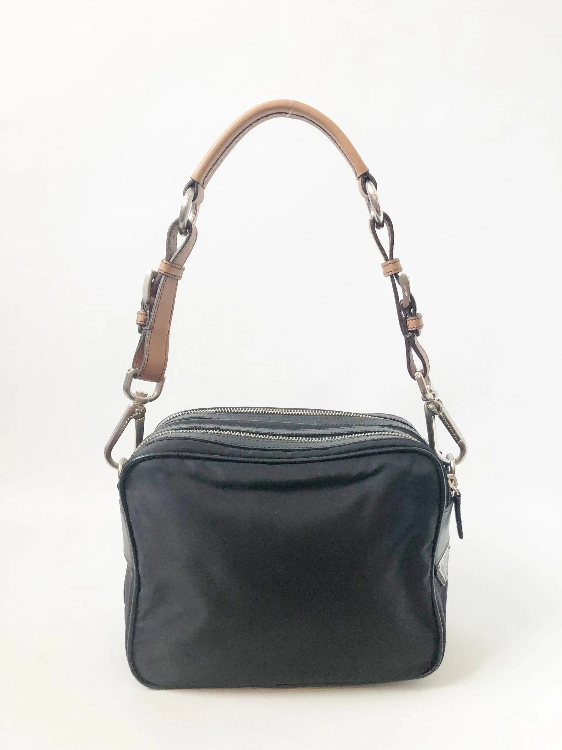 NEW Prada Vela Vintage Two Compartment Shoulder Bag