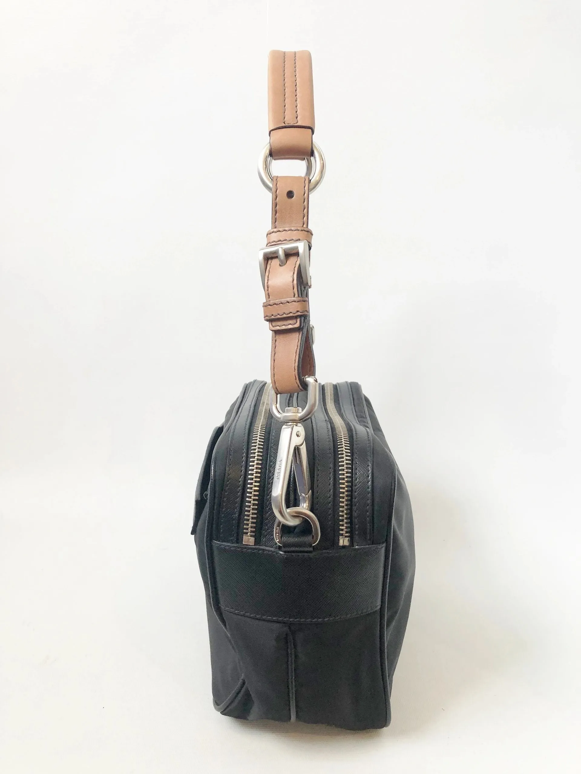 NEW Prada Vela Vintage Two Compartment Shoulder Bag