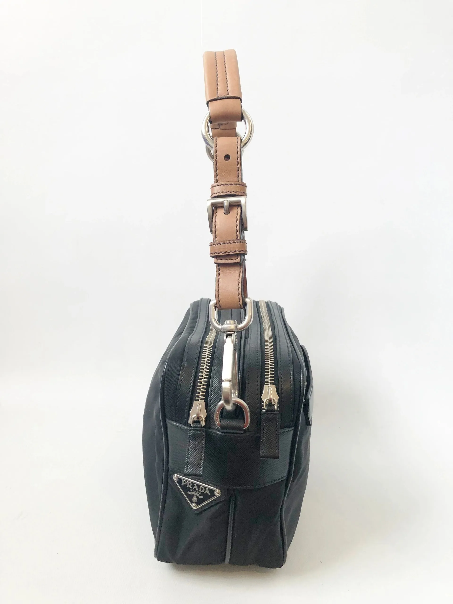 NEW Prada Vela Vintage Two Compartment Shoulder Bag