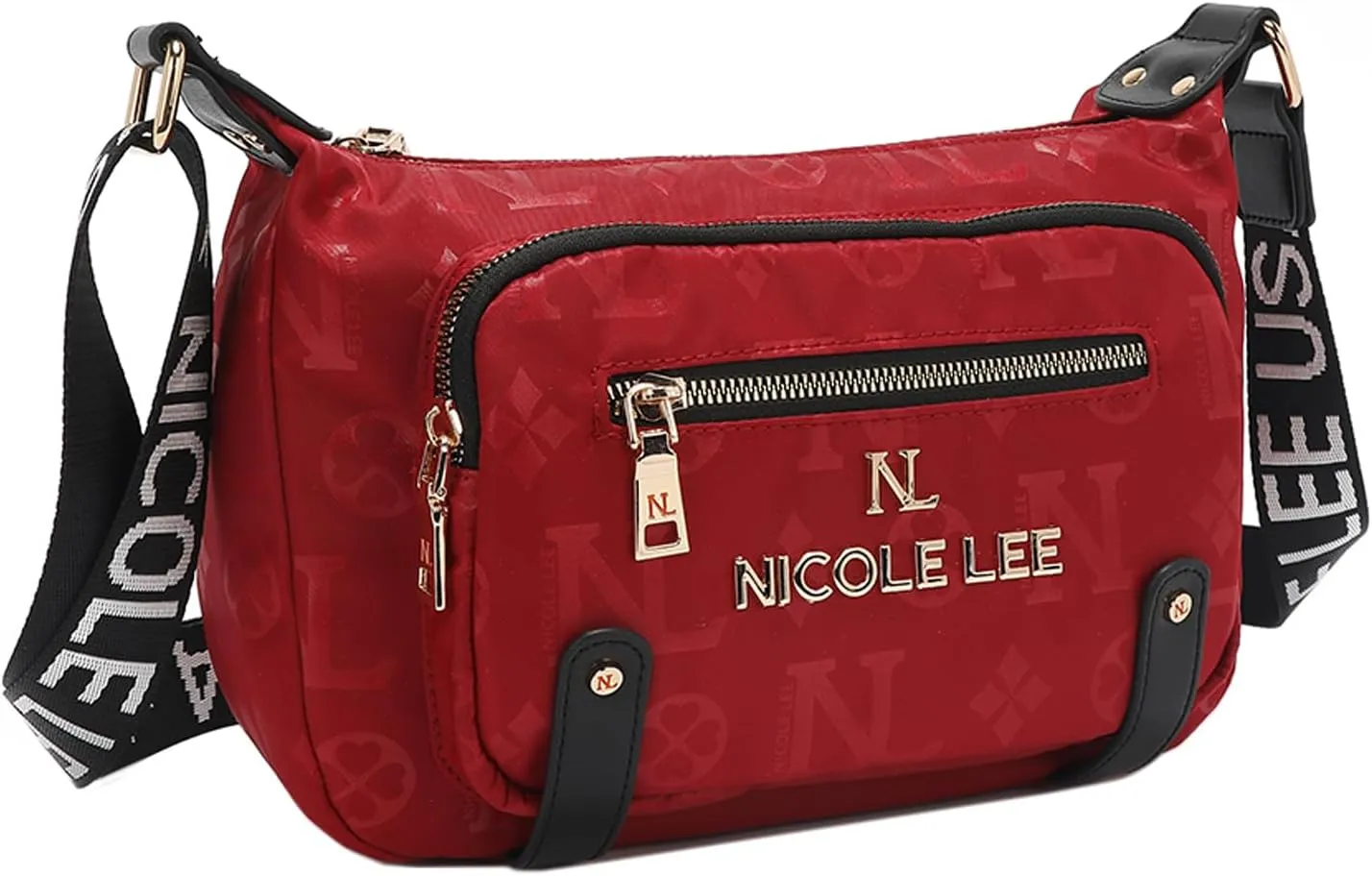 Nicole Lee Shoulder Bag, Lightweight Polyester with Vegan Leather Trim