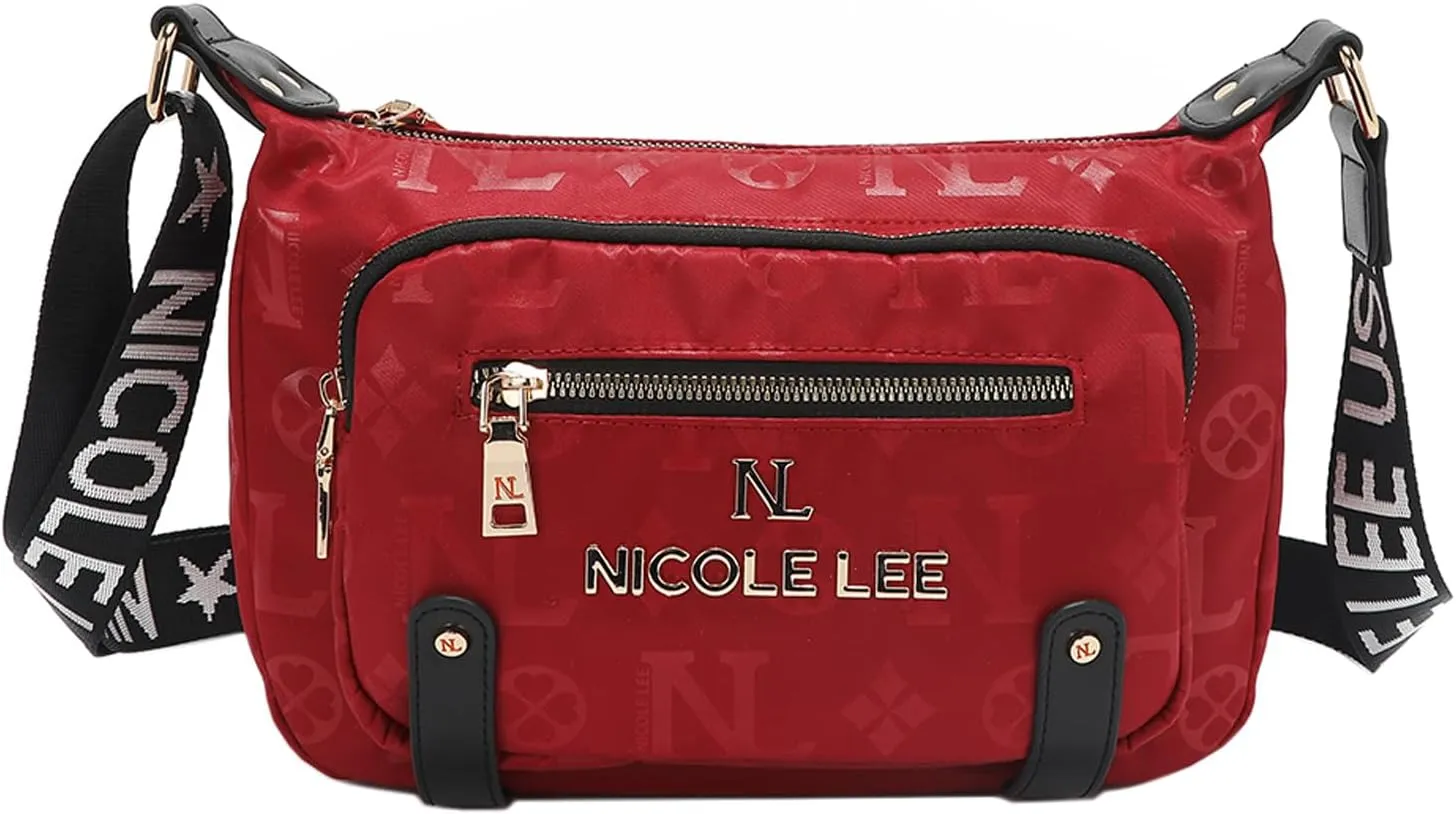 Nicole Lee Shoulder Bag, Lightweight Polyester with Vegan Leather Trim