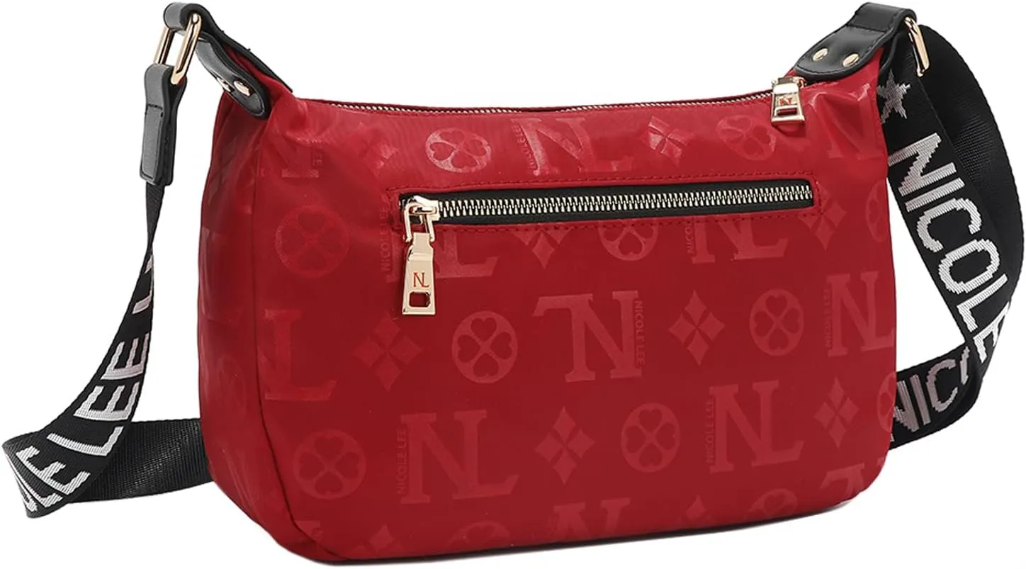 Nicole Lee Shoulder Bag, Lightweight Polyester with Vegan Leather Trim