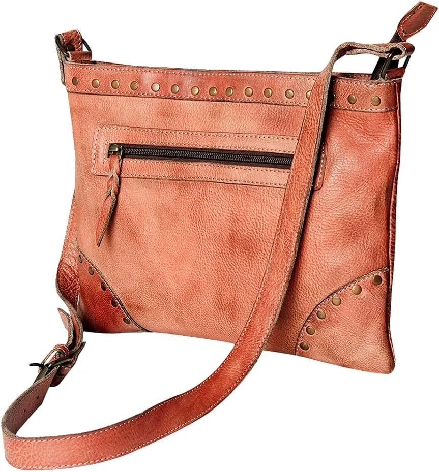 Nmbg110A Cross Body I Vintage Handmade Genuine Cowhide Leather Women Bag Western Handbag Purse