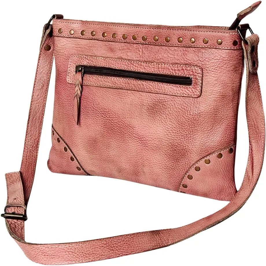Nmbg110C Cross Body I Vintage Handmade Genuine Cowhide Leather Women Bag Western Handbag Purse