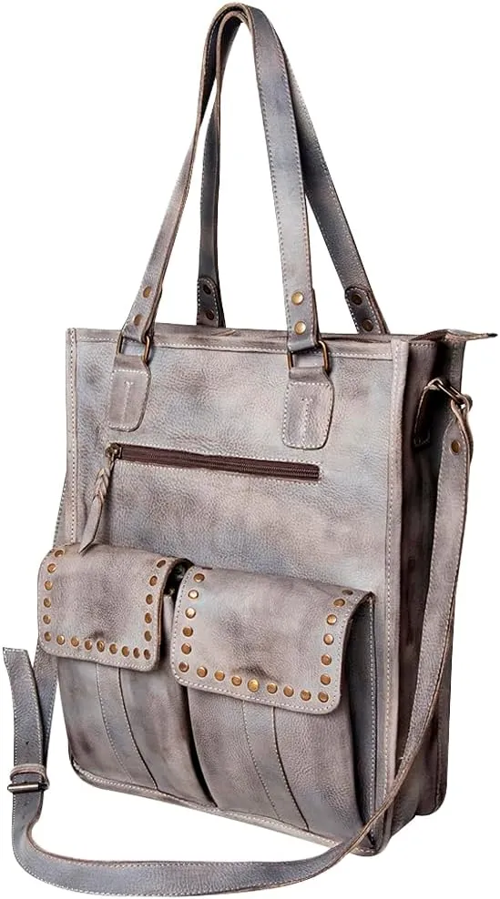 Nmbg111B Tote Vintage Handmade Genuine Cowhide Leather Women Bag Western Handbag Purse