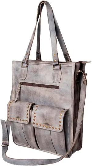Nmbg111B Tote Vintage Handmade Genuine Cowhide Leather Women Bag Western Handbag Purse