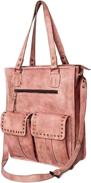 Nmbg111D Tote Vintage Handmade Genuine Cowhide Leather Women Bag Western Handbag Purse