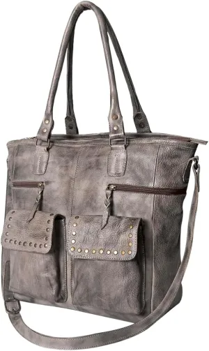 Nmbg116B Tote Vintage Handmade Genuine Cowhide Leather Women Bag Western Handbag Purse