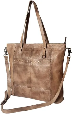 Nmbg120B Tote Vintage Handmade Genuine Cowhide Leather Women Bag Western Handbag Purse