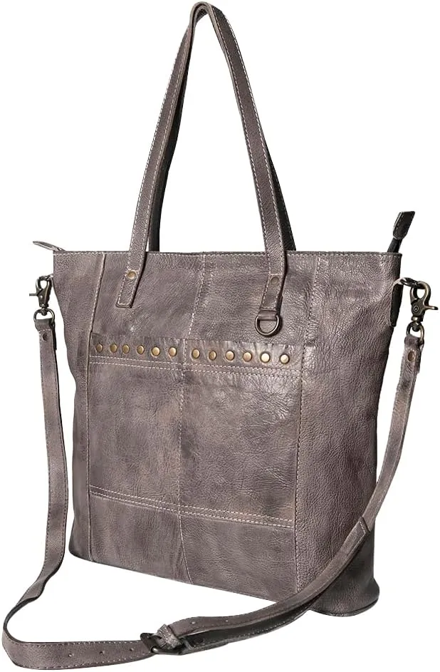 Nmbg120D Tote Vintage Handmade Genuine Cowhide Leather Women Bag Western Handbag Purse