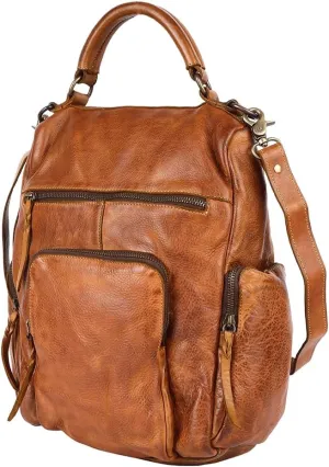 Nmbgm156A Tote Vintage Handmade Genuine Cowhide Leather Women Bag Western Handbag Purse, Brown