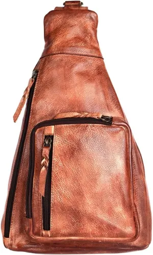 Nmbgm165A Sling Vintage Handmade Genuine Cowhide Leather Women Bag Western Handbag Purse