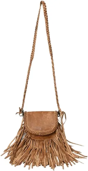 Nmbgm168 Small Crossbody Vintage Handmade Genuine Cowhide Leather Women Bag Western Handbag Purse, Mustard Oil