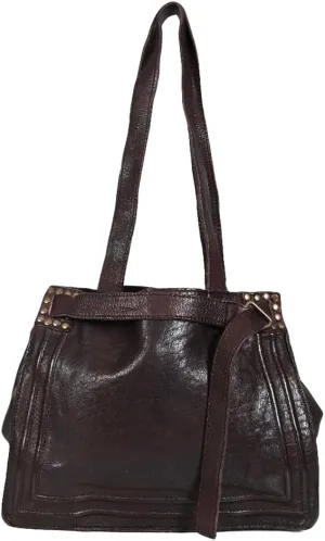 Nmbgr110Db Tote Vintage Handmade Genuine Cowhide Leather Women Bag Western Handbag Purse