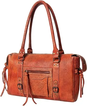 Nmbgz113C Tote Vintage Handmade Genuine Cowhide Leather Women Bag Western Handbag Purse