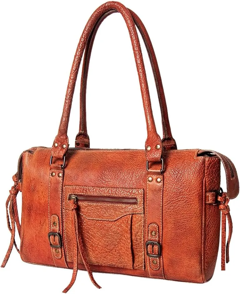 Nmbgz113C Tote Vintage Handmade Genuine Cowhide Leather Women Bag Western Handbag Purse