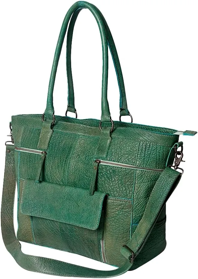 Nmbgz126A Tote Vintage Handmade Genuine Cowhide Leather Women Bag Western Handbag Purse