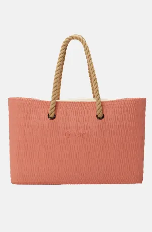 O BAG Beach with Fabric Canvas Inner Bag & Long Rope Handles Natural - Erika